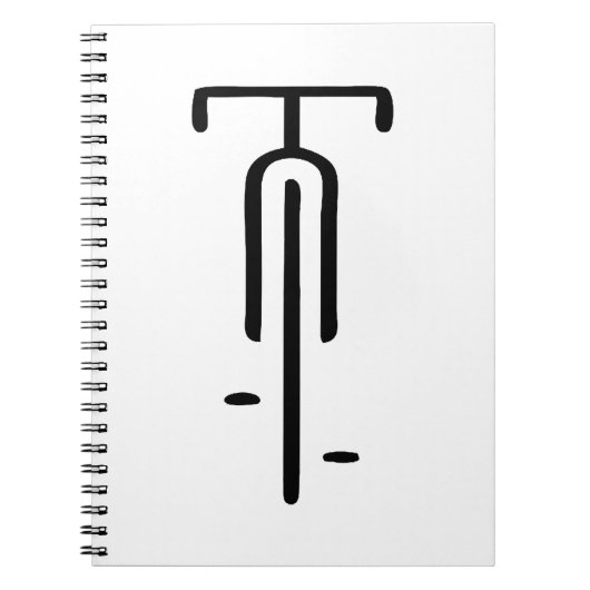 Bike Logo minimal Retro, Radfahren und Lover Notizblock (Vorderseite)