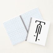 Bike Logo minimal Retro, Radfahren und Lover Notizblock (Innenseite)