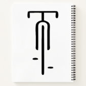 Bike Logo minimal Retro, Radfahren und Lover Notizblock (Rückseite)
