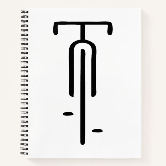 Bike Logo minimal Retro, Radfahren und Lover Notizblock (Vorderseite)