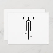 Bike Logo minimal Retro, Radfahren und Lover RSVP Karte (Vorne/Hinten)