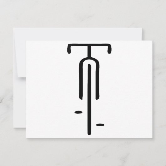 Bike Logo minimal Retro, Radfahren und Lover Save The Date (Vorderseite)