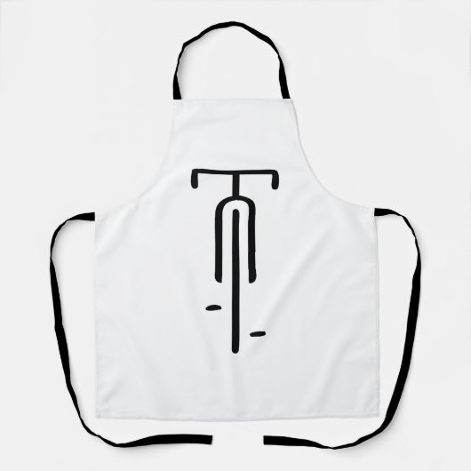 Bike Logo minimal Retro, Radfahren und Lover Schürze (Vorderseite)