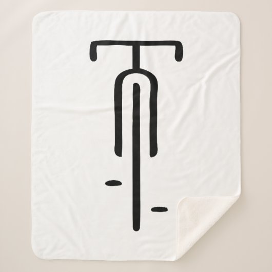 Bike Logo minimal Retro, Radfahren und Lover Sherpadecke (Vorderseite)
