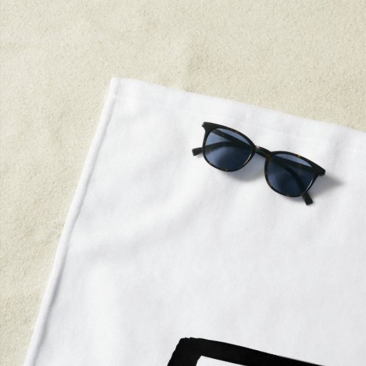 Bike Logo minimal Retro, Radfahren und Lover Strandtuch (Beispiel)