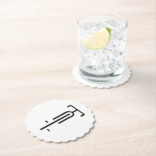 Bike Logo minimal Retro, Radfahren und Lover Untersetzer (Vor Ort)