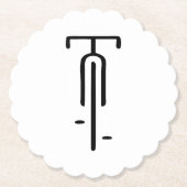 Bike Logo minimal Retro, Radfahren und Lover Untersetzer (Vorderseite)