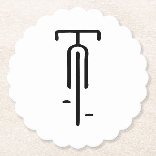 Bike Logo minimal Retro, Radfahren und Lover Untersetzer (Vorderseite)