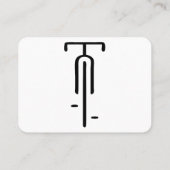 Bike Logo minimal Retro, Radfahren und Lover Visitenkarte (Rückseite)