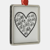 Bike Love Ornament Aus Metall (Rechts)