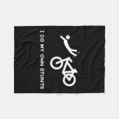 Bike Lovers Funny Shirt - I Do My Own Stunts Fleecedecke (Vorderseite (Horizontal))