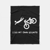 Bike Lovers Funny Shirt - I Do My Own Stunts  Fleecedecke (Vorderseite)