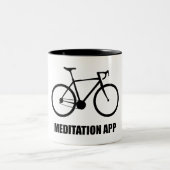 Bike Meditation App Zweifarbige Tasse (Mittel)