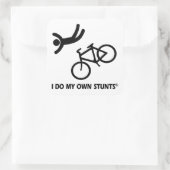 Bike meine eigenen Stunts Quadratischer Aufkleber (Tasche)