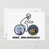 Bike Milwaukee Postkarte (Vorne/Hinten)