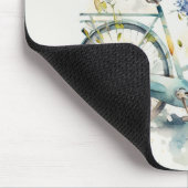 Bike mit Blume Mousepad (Ecke)
