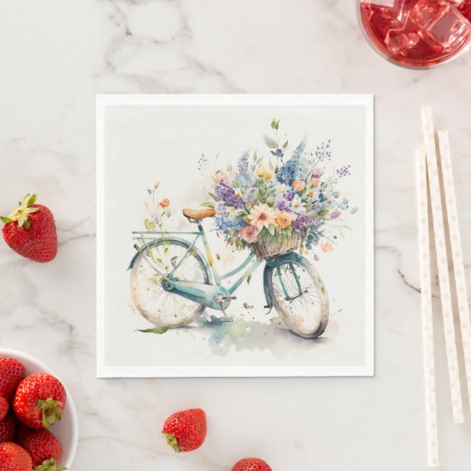 Bike mit Blume Serviette (Beispiel)