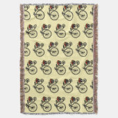 Bike mit Blume werfen Blanket Decke (Vorderseite Vertikal)