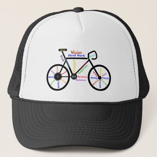 BIKE Motivierend Word art Fitness Sport Truckerkappe (Vorderseite)