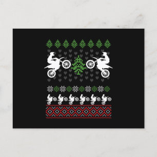 Bike Motocross Ugly Weihnachten Weihnachten Weihna Postkarte