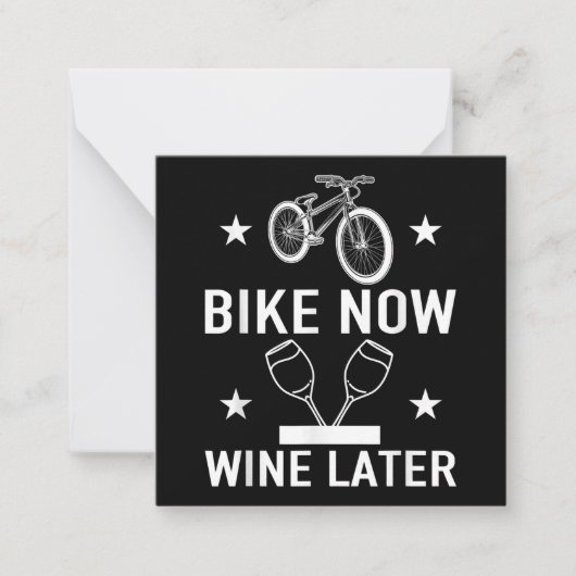 Bike Now Wein Später Sonnenbad Fahrrad Geschenk Mitteilungskarte (Vorderseite)