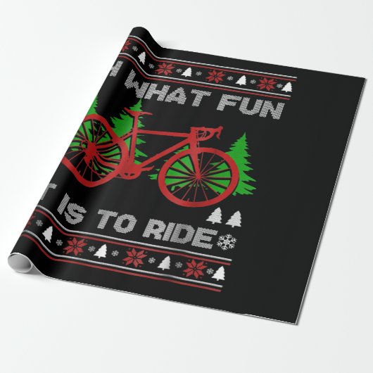 Bike Oh, was Spaß Bike Ugly Weihnachtskraut Geschenkpapier (Ungerollt)