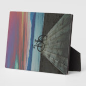 Bike On Pier | Greece Fotoplatte (Seite)