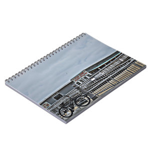 Bike On The Boardwalk von Shirley Taylor Notizblock