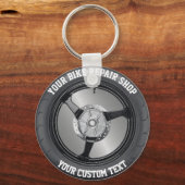 Bike Parts Shop Tire Repair Motorcycle Car Service Schlüsselanhänger (Vorderseite)