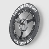 Bike Parts Shop Toire Reparatur Motorrad Service Große Wanduhr (Winkel)