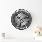 Bike Parts Shop Toire Reparatur Motorrad Service Große Wanduhr (Zuhause)