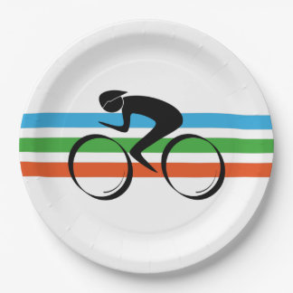 Bike Racer Paper Plate Pappteller
