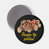 Bike Racing Peloton Spaß Tshirt Magnet (Vorderseite/Rückseite)