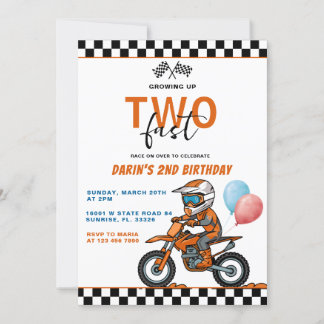 Bike Racing wird zum Geburtstag von zwei schnellen Einladung