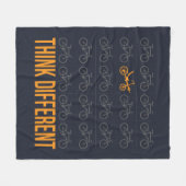 Bike-Radfahrer des Nachwuchses denken anders Fleecedecke (Vorderseite (Horizontal))