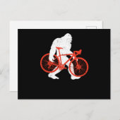 Bike Ride Funny MTB Sasquatch Downhill Biker Postkarte (Vorne/Hinten)