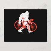Bike Ride Funny MTB Sasquatch Downhill Biker Postkarte (Vorderseite)