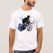 Bike Rider - blau T-Shirt (Vorderseite)