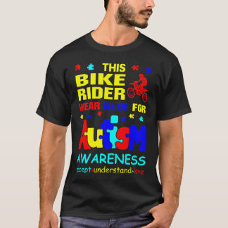 Bike Rider Weber Blue for Autismus Awareness T-Shirt