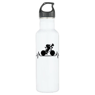 Bike Road Heartbeat Design Bicycle Gift Edelstahlflasche