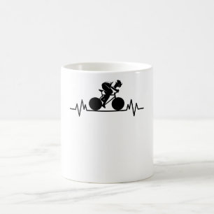 Bike Road Heartbeat Design Bicycle Gift Kaffeetasse