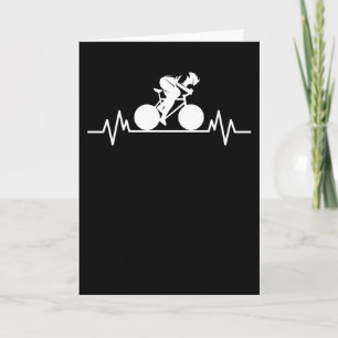 Bike Road Heartbeat Design Bicycle Gift Karte