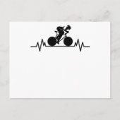 Bike Road Heartbeat Design Bicycle Gift Postkarte (Vorderseite)