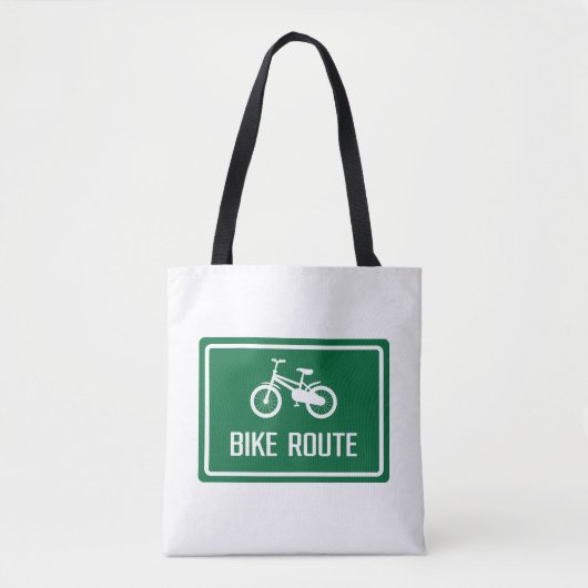 Bike-Route-Zeichen Tasche (Vorderseite)