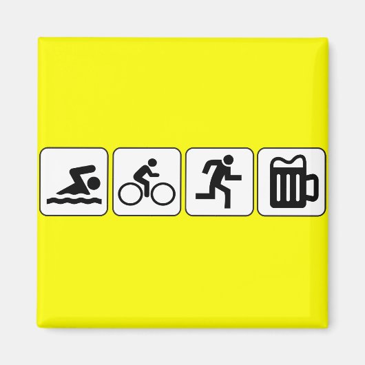 Bike Run Drink Magnet (Vorne)