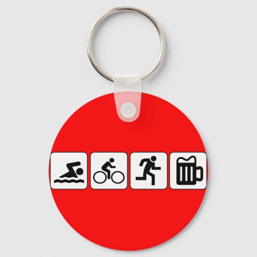 Bike Run Drink Schlüsselanhänger (Vorderseite)