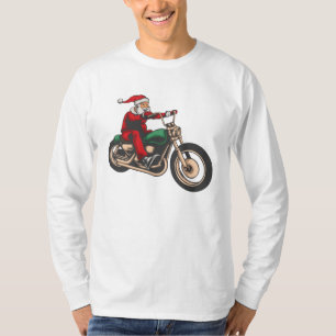 Bike Santa Christmas Motorrad-Fahrer T-Shirt