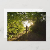 Bike Silhouette Postkarte (Vorne/Hinten)