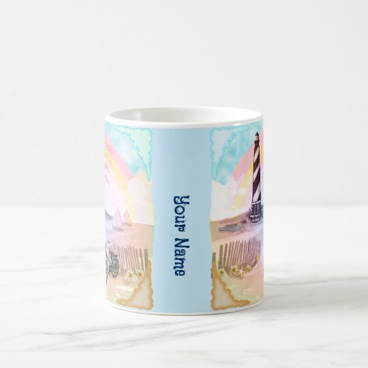 Bike Stormy Lighthouse Kaffeetasse (Mittel)