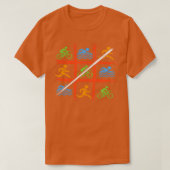 Bike Swim Run Tic Tac Toe T-Shirt (Design vorne)